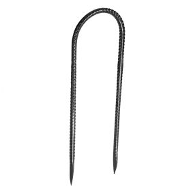 12-Inch 8 Pack Rebar Stakes Heavy Duty U Shape Galvanized Steel Ground Anchors