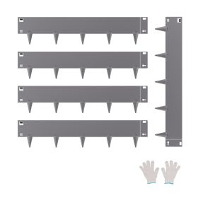 Steel Landscape Edging 5 Packs 39x5in Rust-Resistant Edging Border Dark Gray